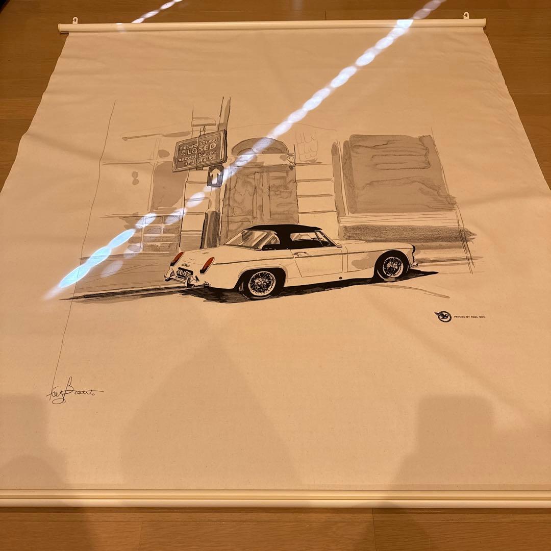 【極美品】MG モーリスガレージ イギリス BOW 掛け軸 激レア カーマガジン