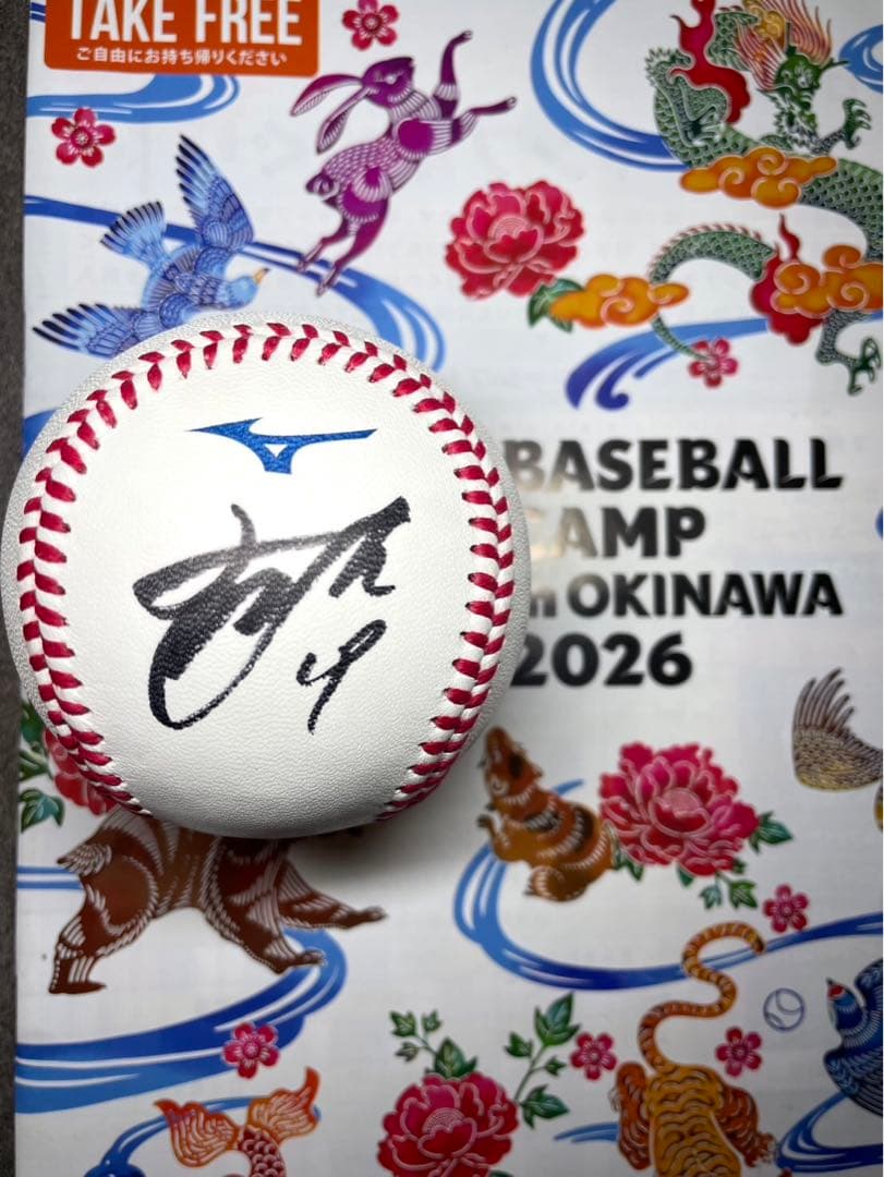 中日ドラゴンズ 高橋宏斗 直筆サインボール　2026沖縄キャンプ