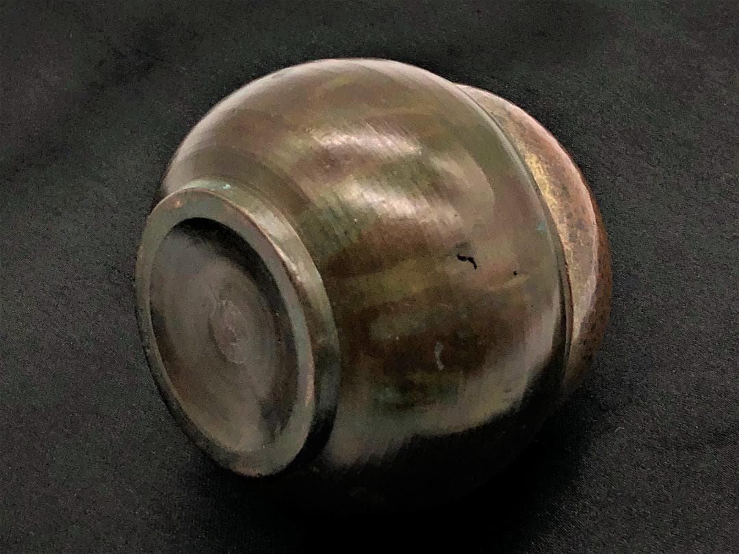 【 影蝶透かし銅香炉 】　骨董　蔵出初