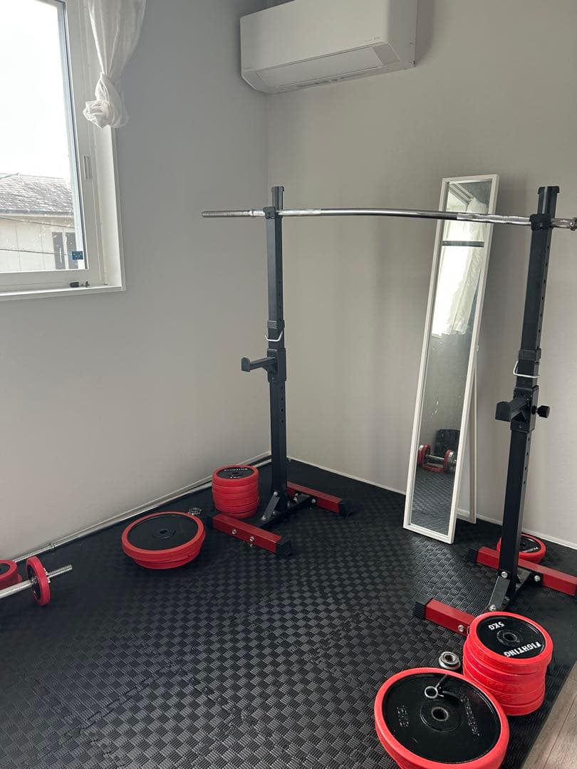 BIG3対応！自宅用トレーニングセット（バーベル130kg／ベンチ／ラック）