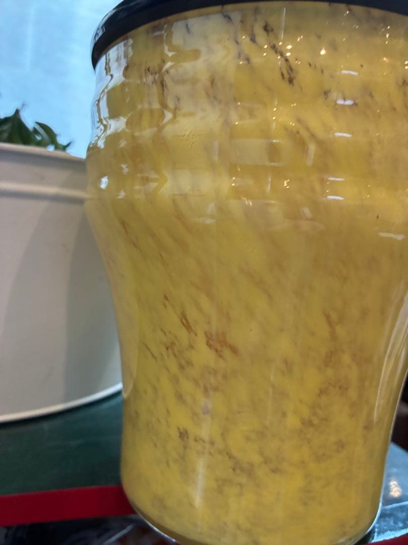 茶道具　ガラス　水指　共箱無し　傷無し　黄色