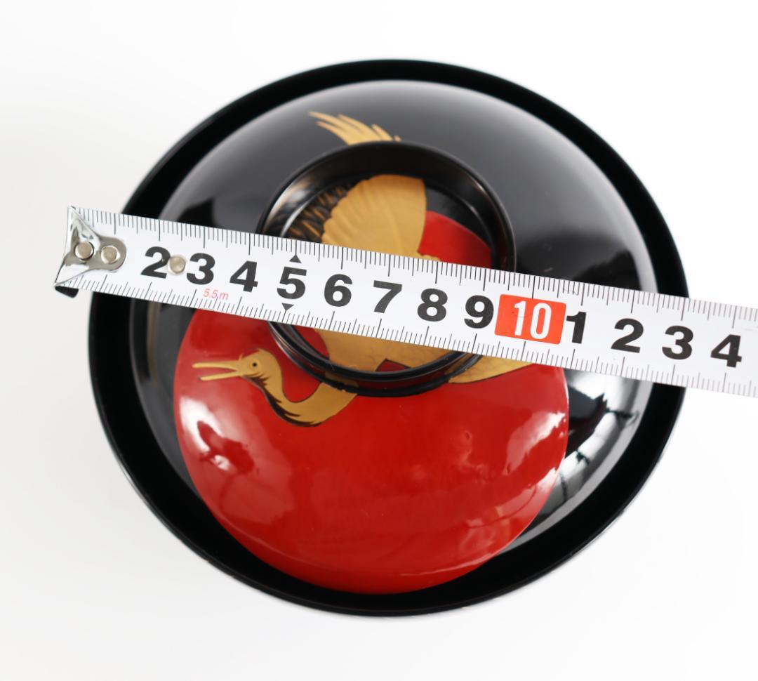 輪島塗 西久保田漆器 鶴金蒔絵 椀 お椀 吸物 雑煮 ①