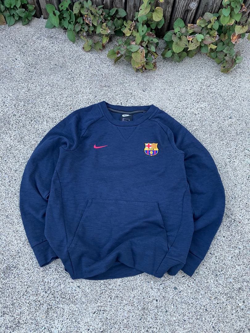 【希少ビンテージ】ナイキxFCバルセロナ スウェットシャツ　ユニフォーム S