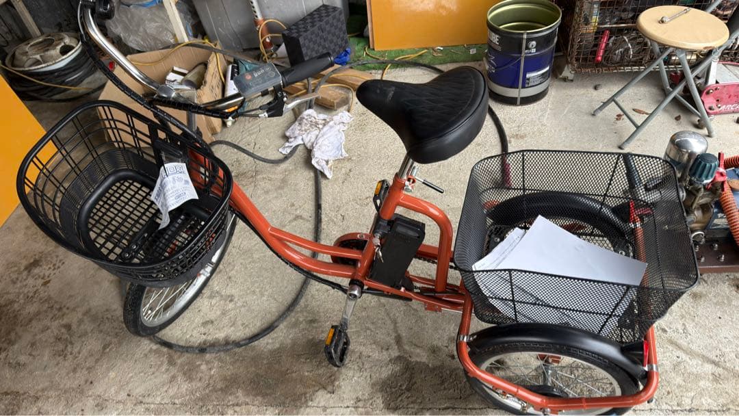 【美品・ジャンク】電動アシスト三輪自転車 TROIS（トワ）バッテリー100%