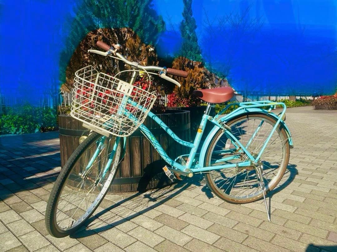 東京都内　引き渡し限定　子供用自転車　水色　24インチ　De angelis