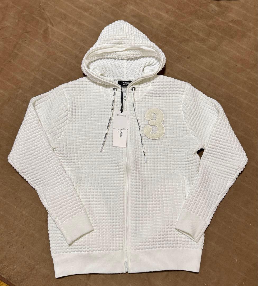 1PIU1UGUALE3 RELAX 3ロゴワッフルジップパーカー／ウノピゥウ