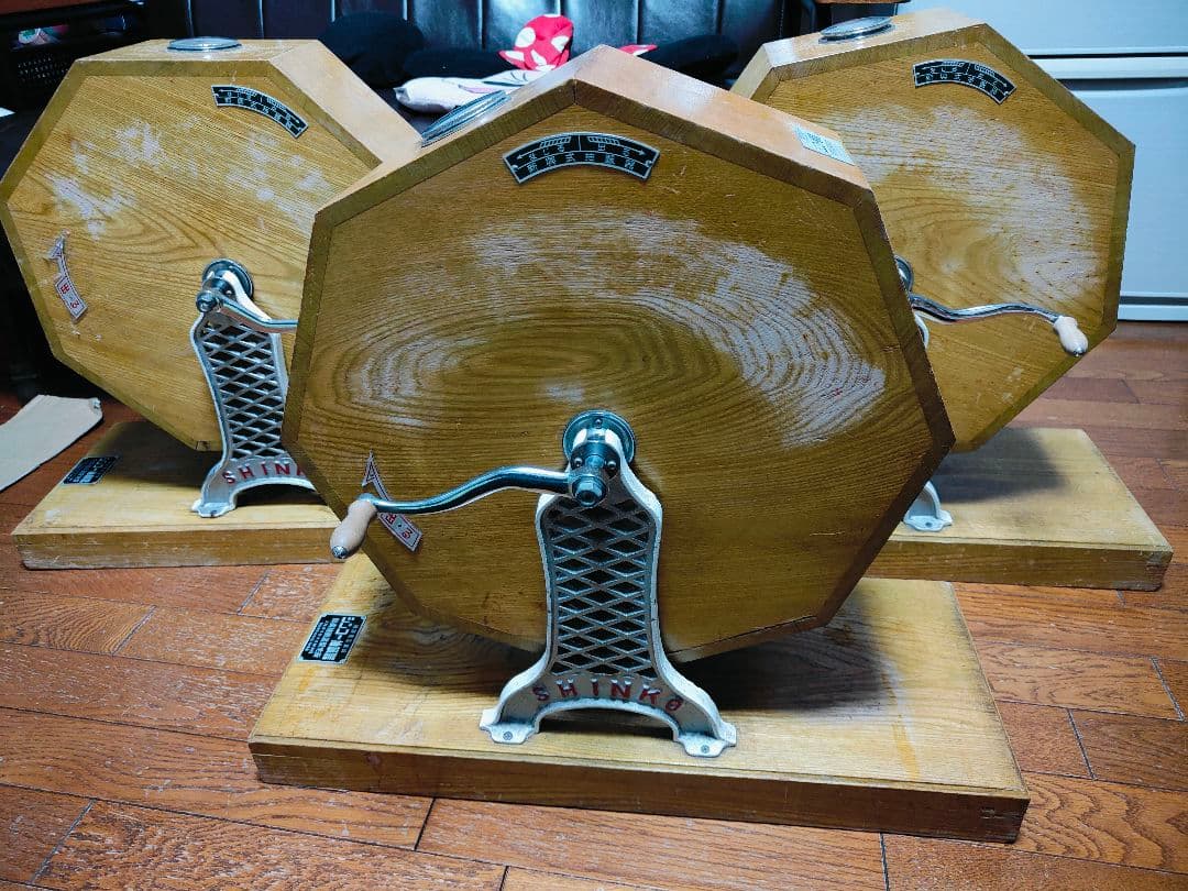 シンコー抽選器 ガラポン ガラガラ 抽選機 レトロ 木製 3台