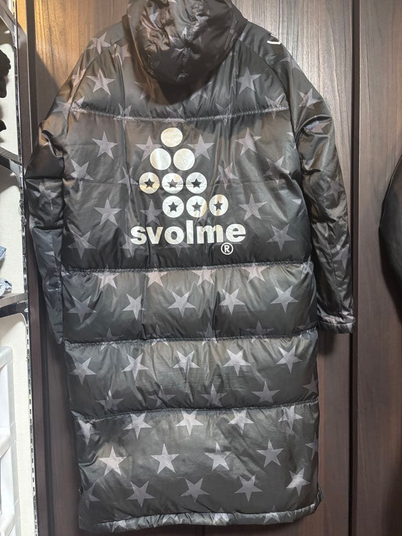 svolme 星柄 フード付きベンチコート L-XL