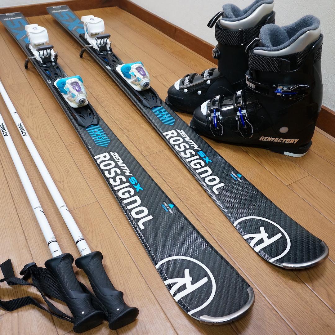 メンテ済 157cm 靴26～26.5cm ROSSIGNOL スキーセット