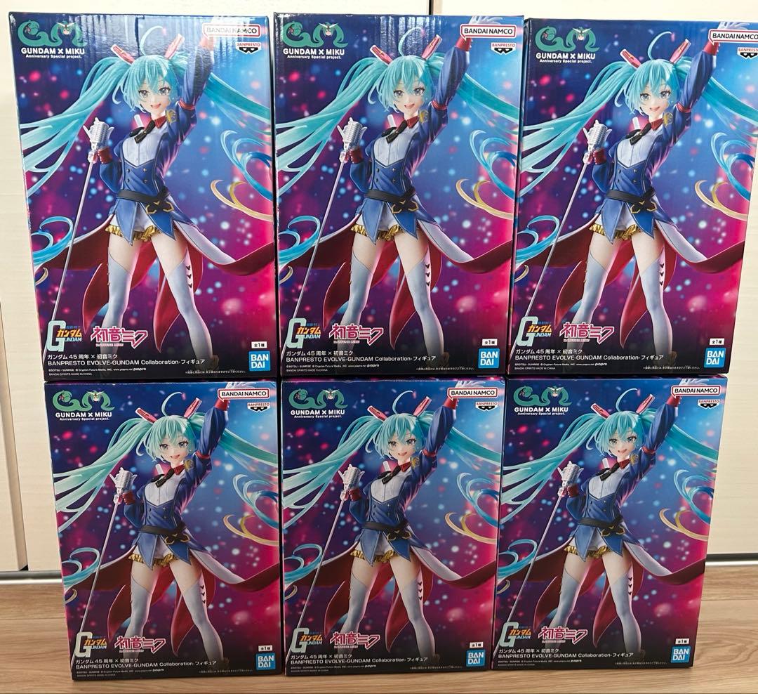 ガンダム45周年×初音ミク BANPRESTO EVOLVE フィギュア　6個