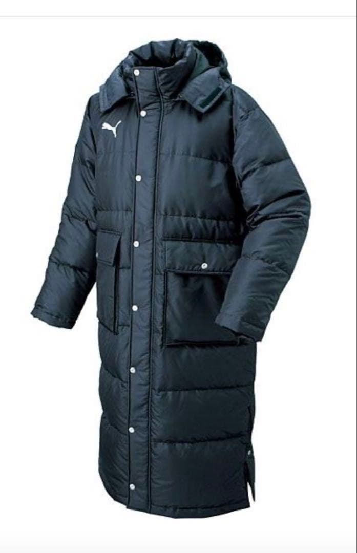 新品 PUMAプーマダウンベンチコート 862252 チャコールグレー Lサイズ