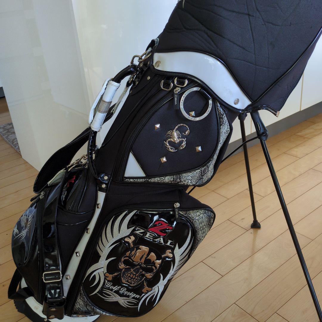 ZEAL❗️カッコイイ❗️ スタンドゴルフバッグ 黒