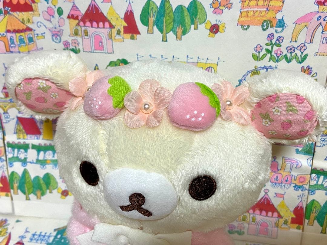 サンエックス コリラックマ 花冠 いちご おすわり ぬいぐるみ