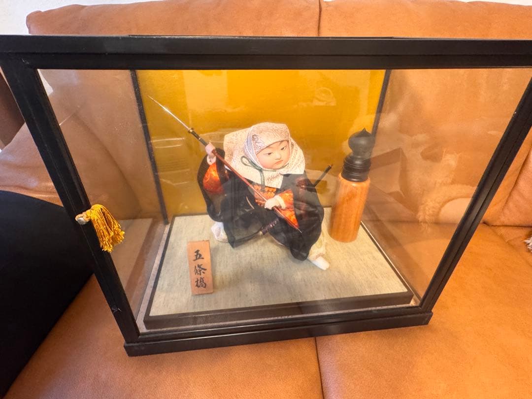 子供の日！五月人形 お祝ケース飾　子供大将 弁慶五條橋　お子様お孫様最終赤字出品
