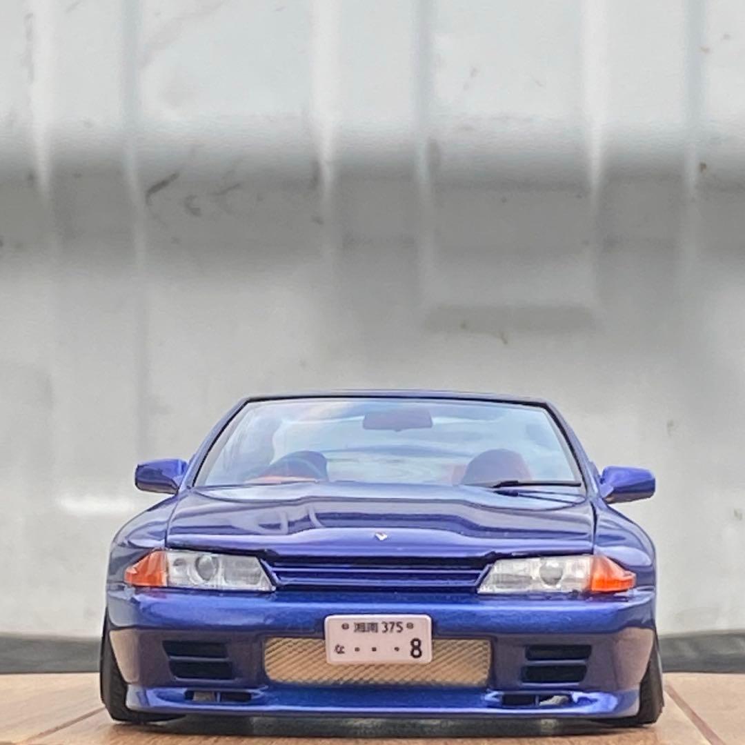 プラモデル完成品　アオシマ 1/24 R32GTR ワイド化