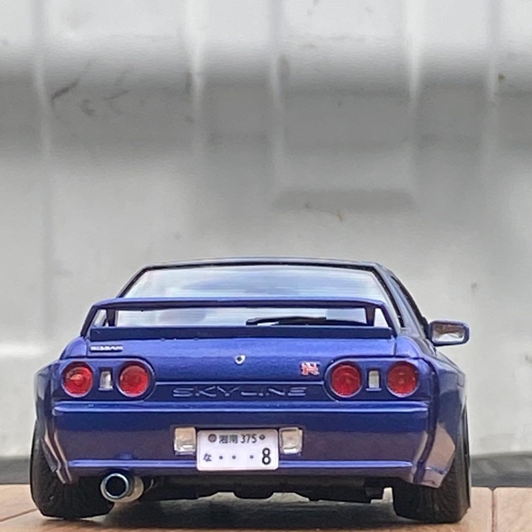 プラモデル完成品　アオシマ 1/24 R32GTR ワイド化