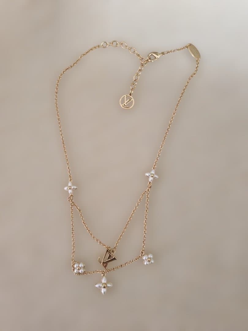 美品 ルイヴィトン ネックレス コリエ・LVフローラグラム M00981 メタル