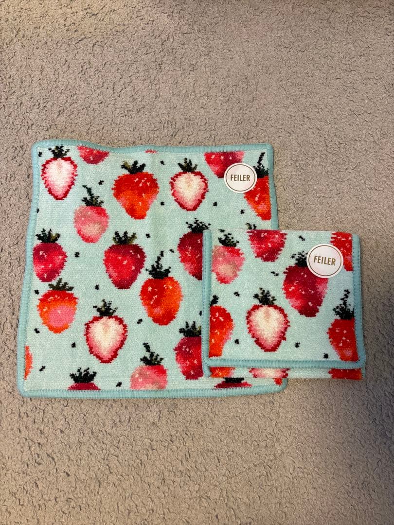 フェイラー ストロベリー ドット ハンカチポーチ ハンカチ 2点セット