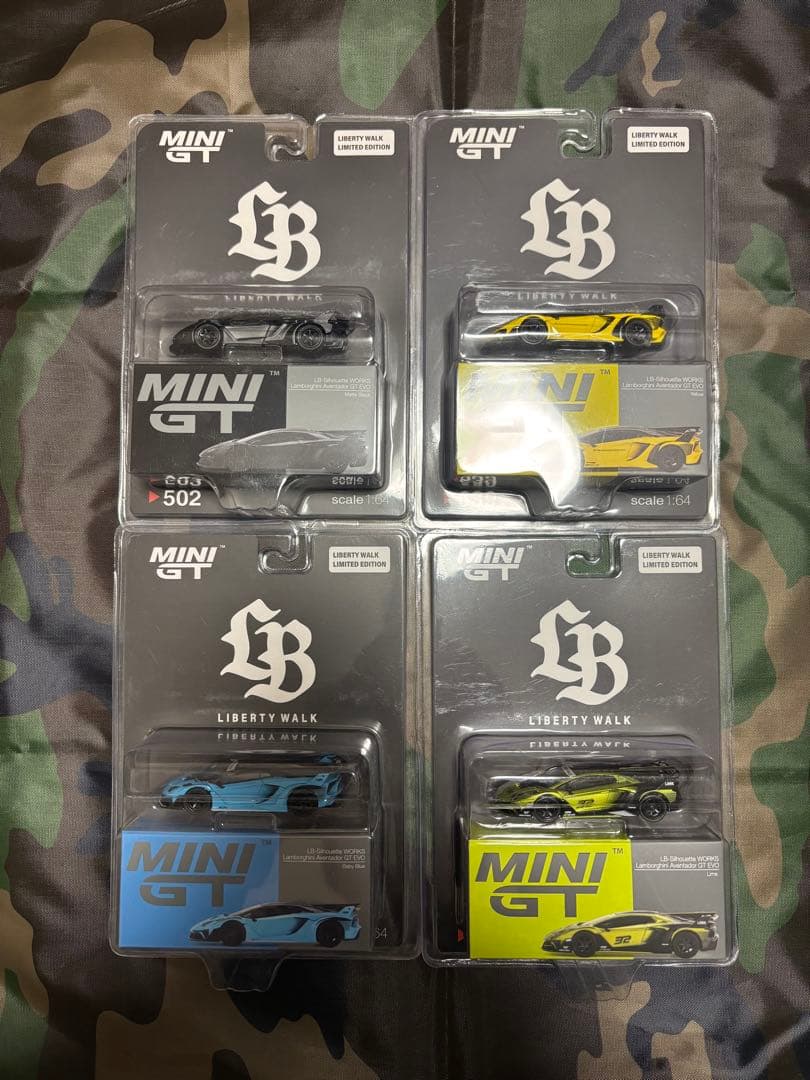 MiNiGT LBシルエットワークス　アヴェンタドールGT EVO 4台セット
