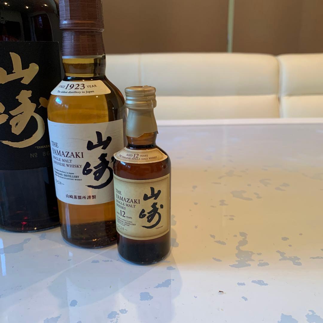 サントリー山崎18年白州18年とそれぞれミディ・ミニボトル