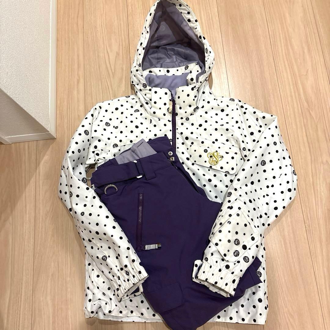 swivel ホワイトドット柄ジャケット