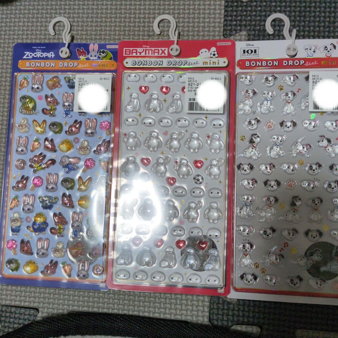 正規品ボンボンドロップシールズートピア・ベイマックス・１０１匹ワンちゃんシール