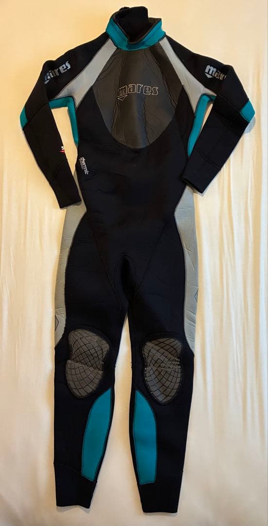美品☆Mares☆マレス☆レディース☆フルスーツ ブラック/グレー/ターコイズ