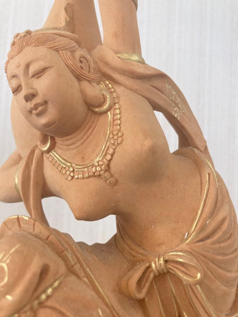 彫刻　木彫り　手彫り　飛天　天女
