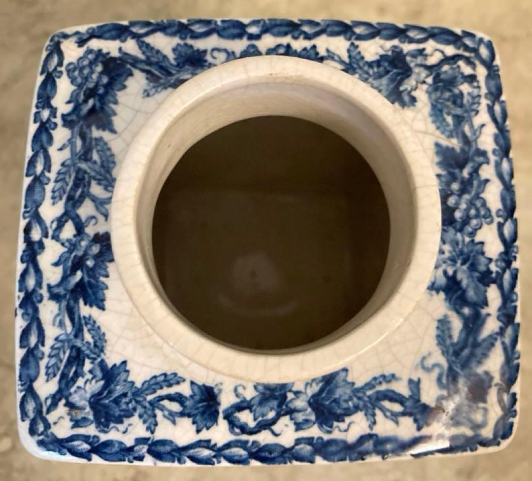 【希少】アンティークBOOTHSブース 陶器　ティーキャディー