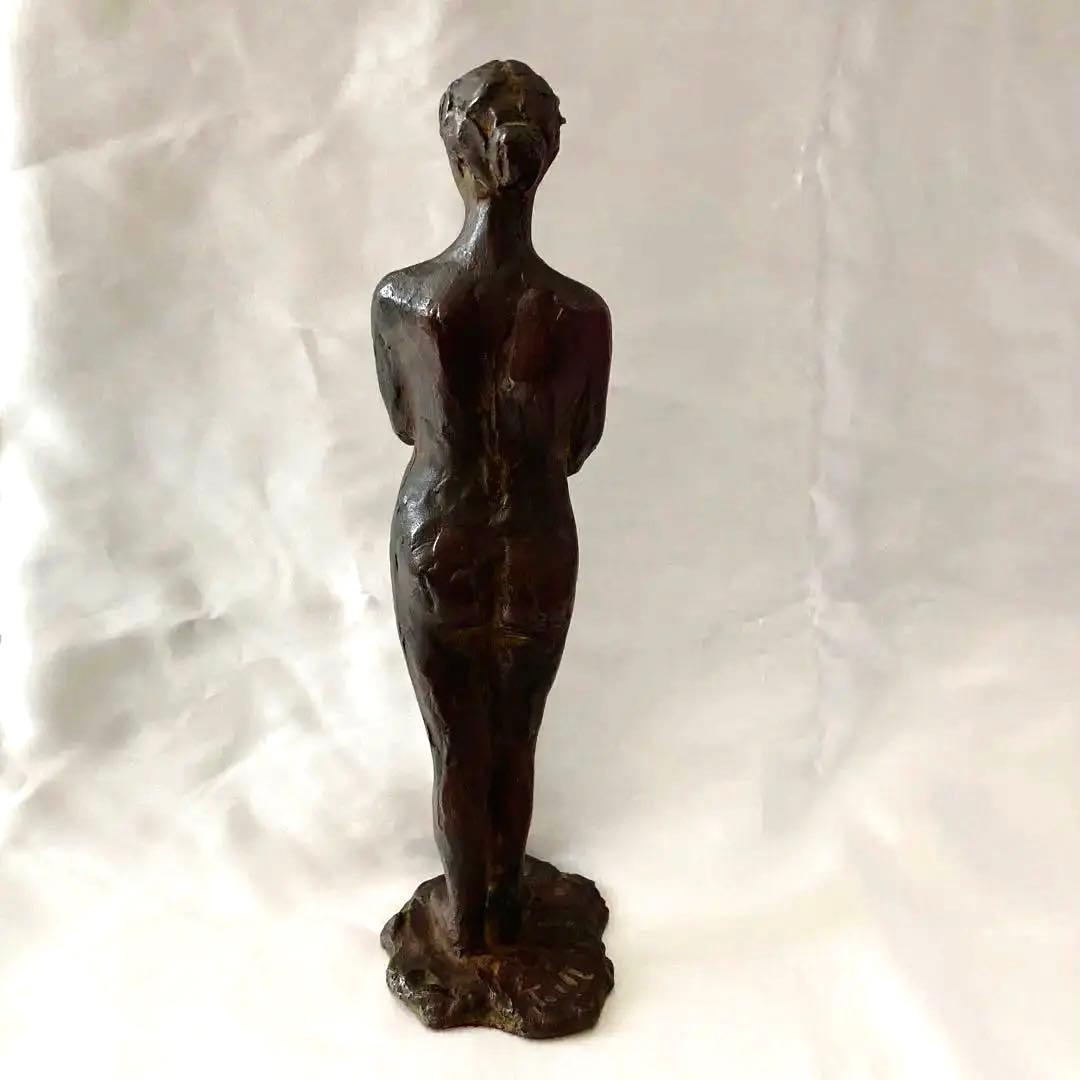 峯　孝氏作　『祈り』ブロンズ彫刻 約25cm