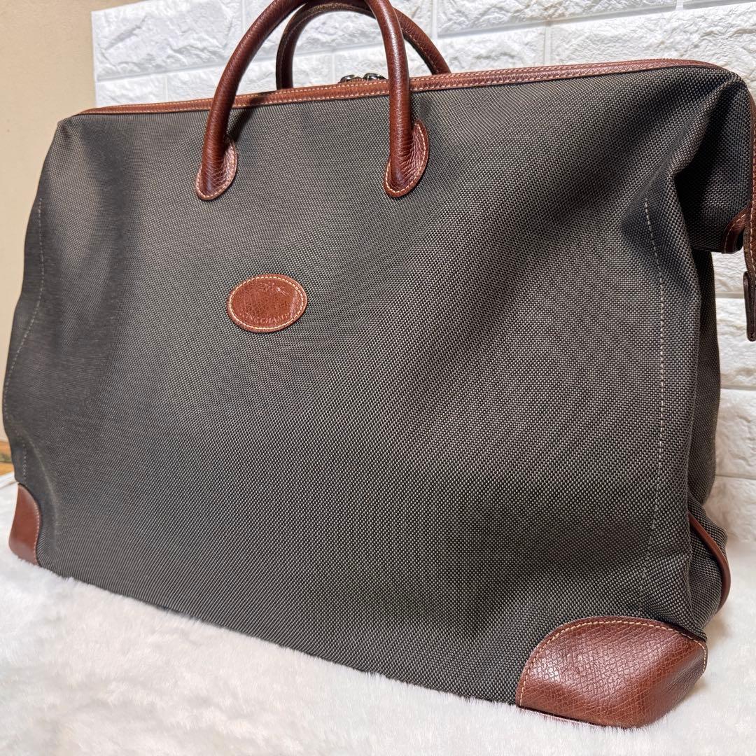 美品　longchamp ロンシャン ボストンバッグ　ハンドバッグ ブラウン