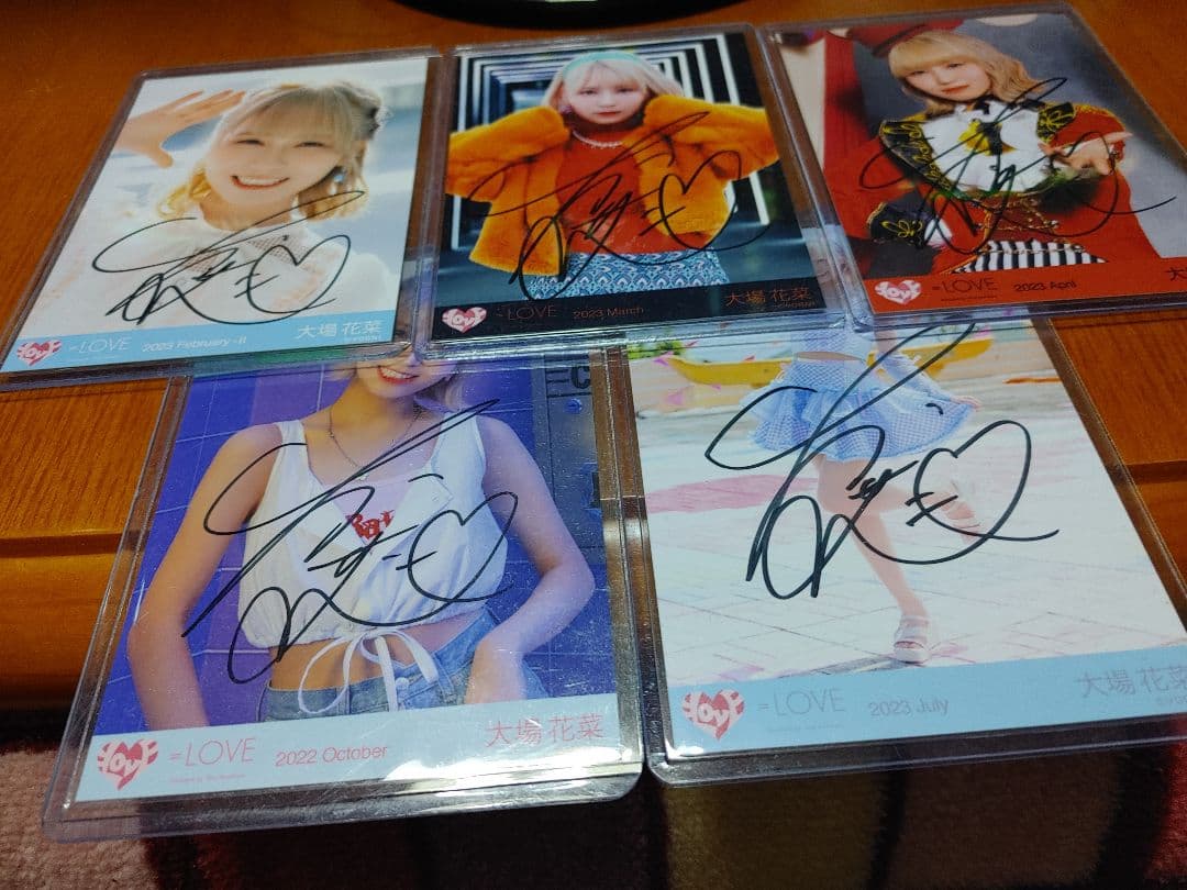 【バラ売り可】大場花菜　直筆生写真　３枚セット