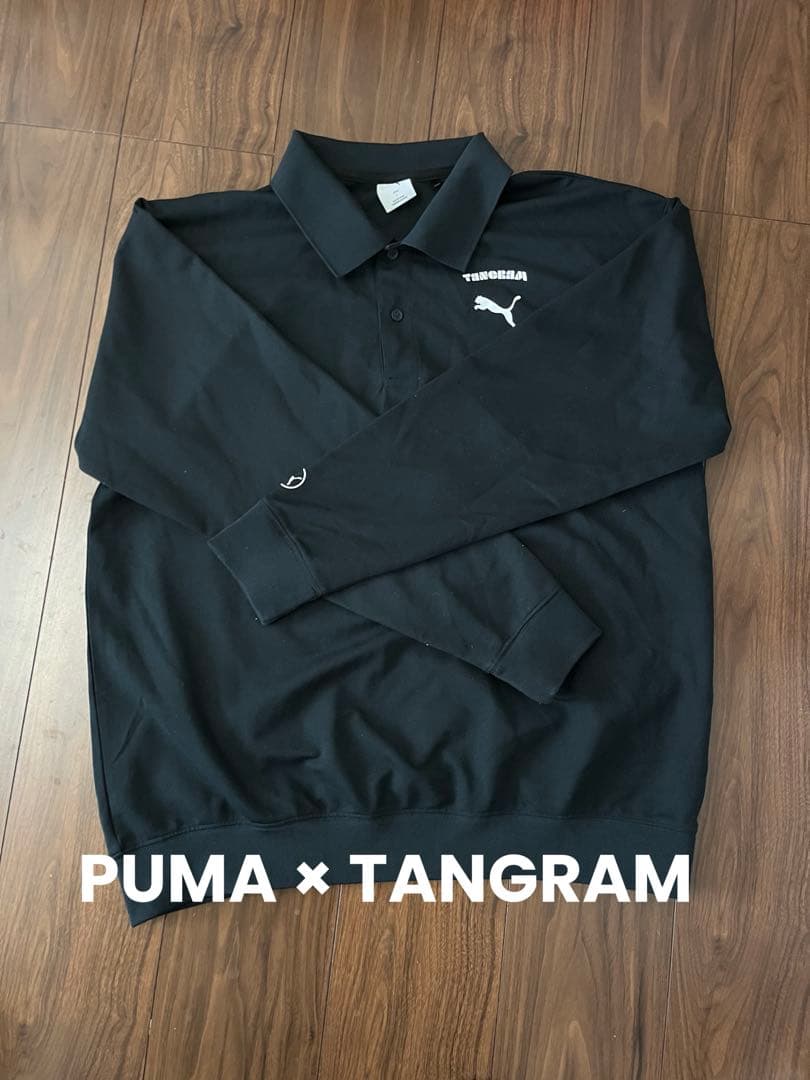 PUMA × TANGRAM 廃盤 ロングスリーブポロ L 黒 極美品