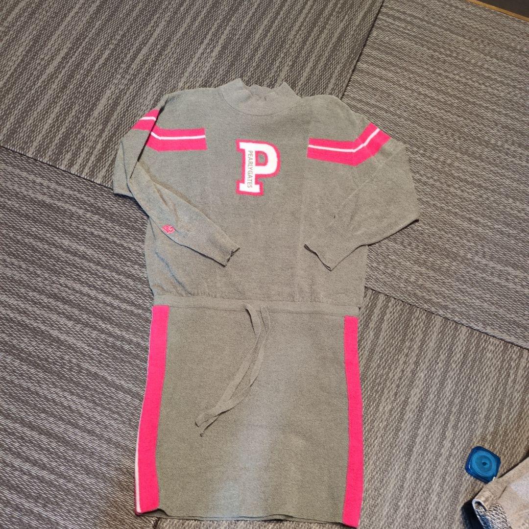 PEARLY GATES ワンピース サイズ0 グレー/ピンク値下げ