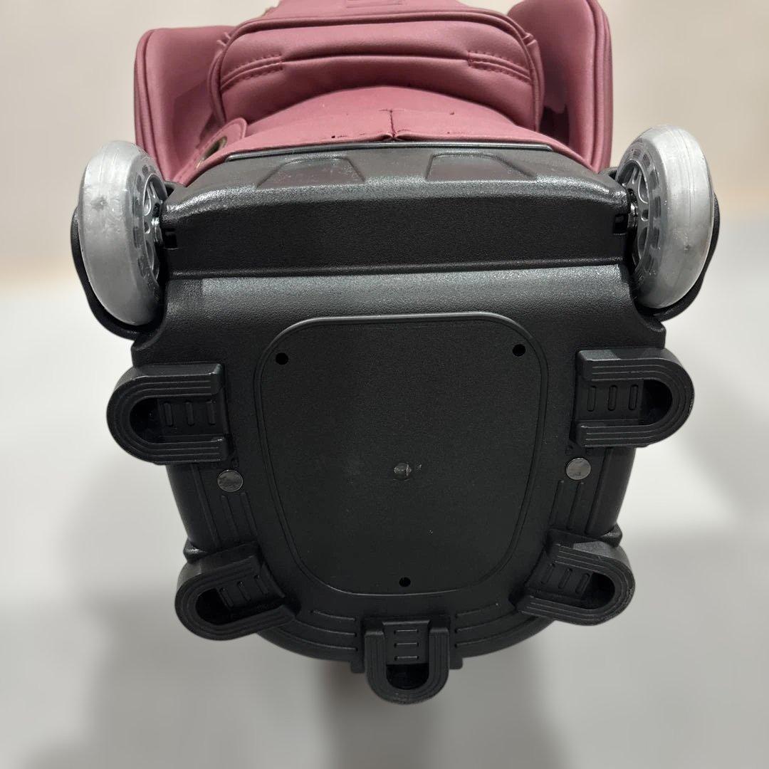 マルボンゴルフ　キャディバッグ バーガンディ/ホワイト　キャスター型