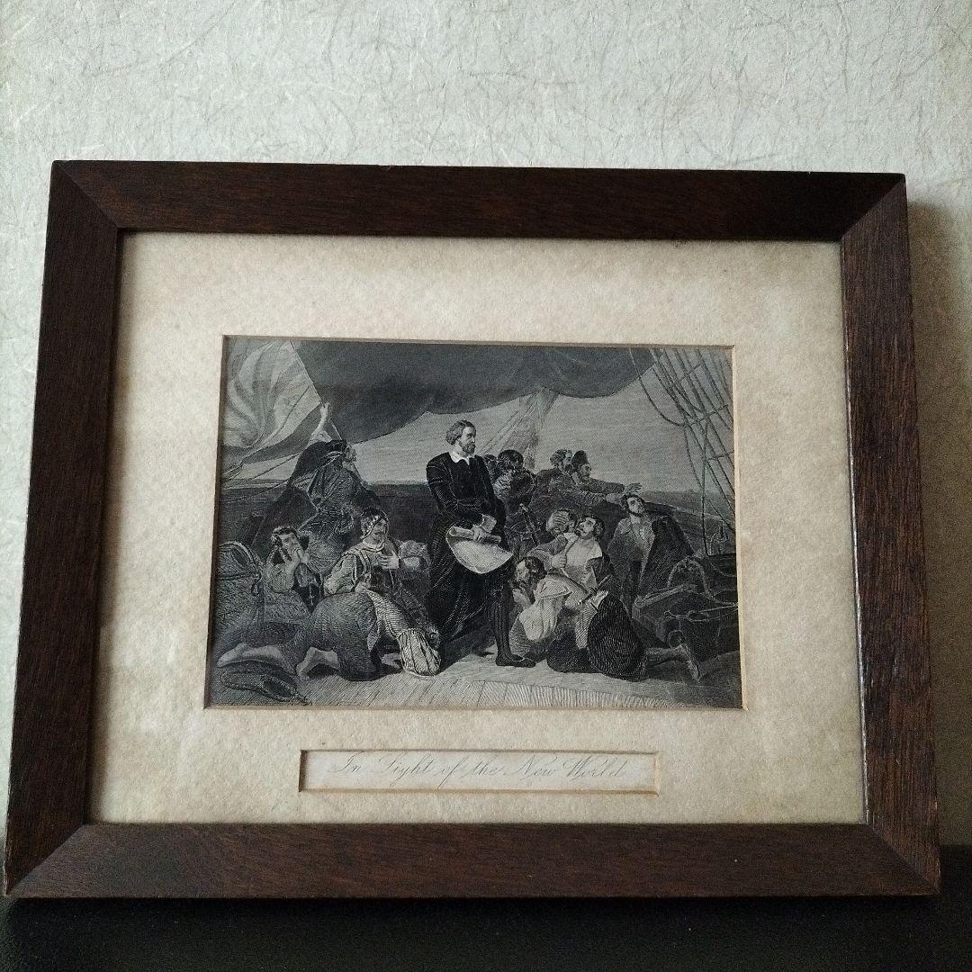 【アンティーク】 画家佐藤武造氏が100年前ロンドンで購入したと伝わる銅版画