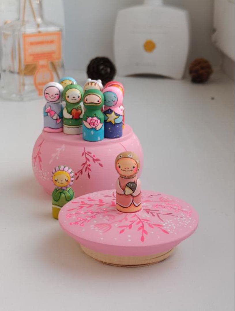 ひな祭りセール♪ロシア雑貨☆アニマルキット9個&Box付 マトリョーシカ