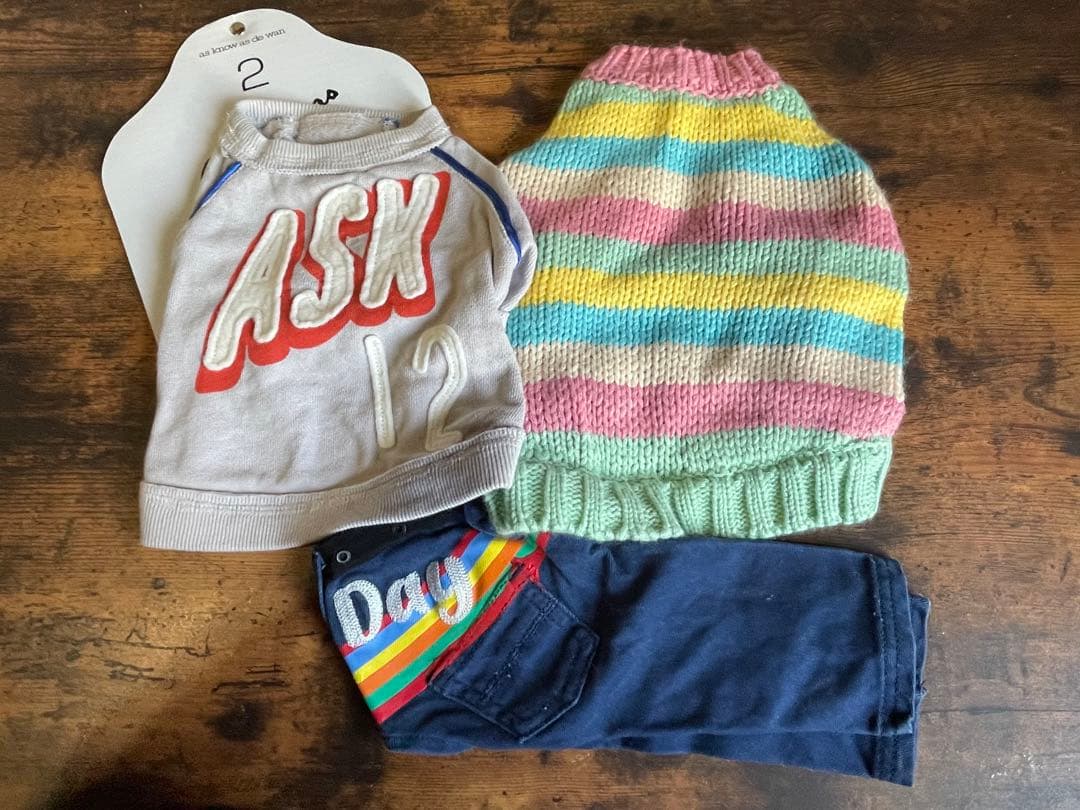 犬服　as know as de wan トップス＆パンツセット　サイズ２