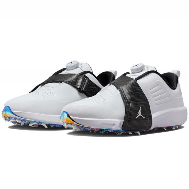 28cm ナイキ ゴルフ ジョーダン エア レブ 白 スパイク ゴルフシューズ