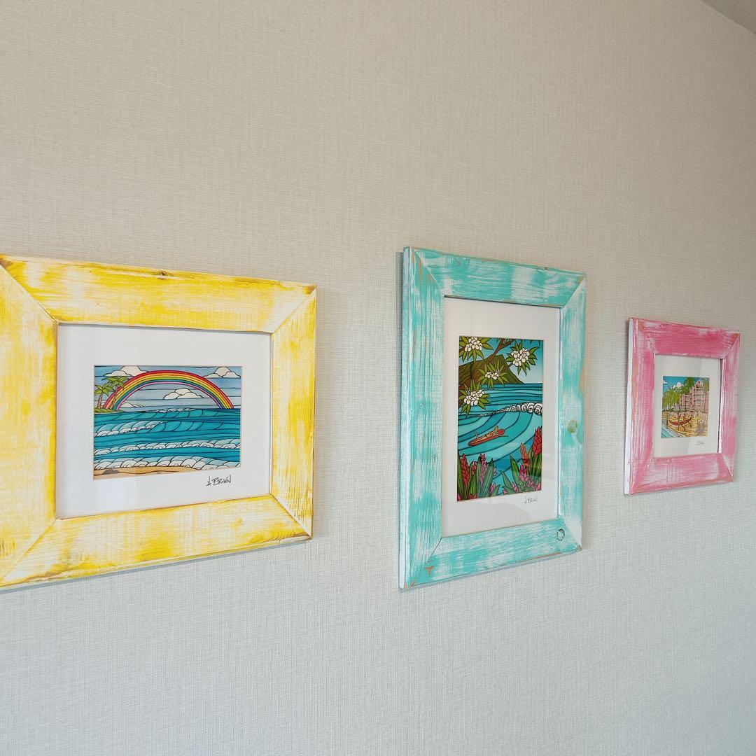 H WROWN ヘザーブラウン フレーム付き 3点セット