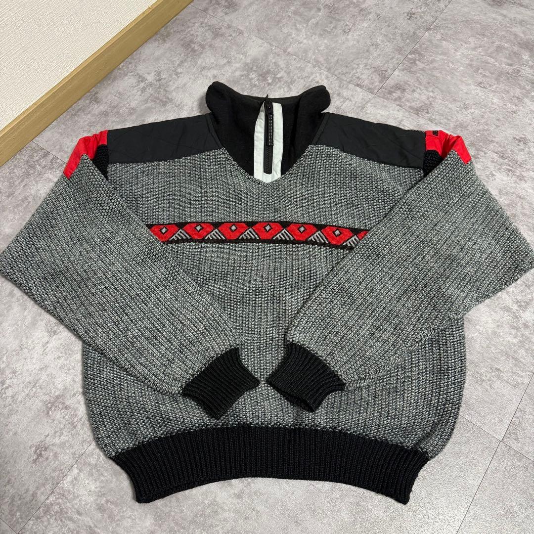 オバマイヤー レトロ スキー ハーフジップ 90s ヴィンテージ スウェット M