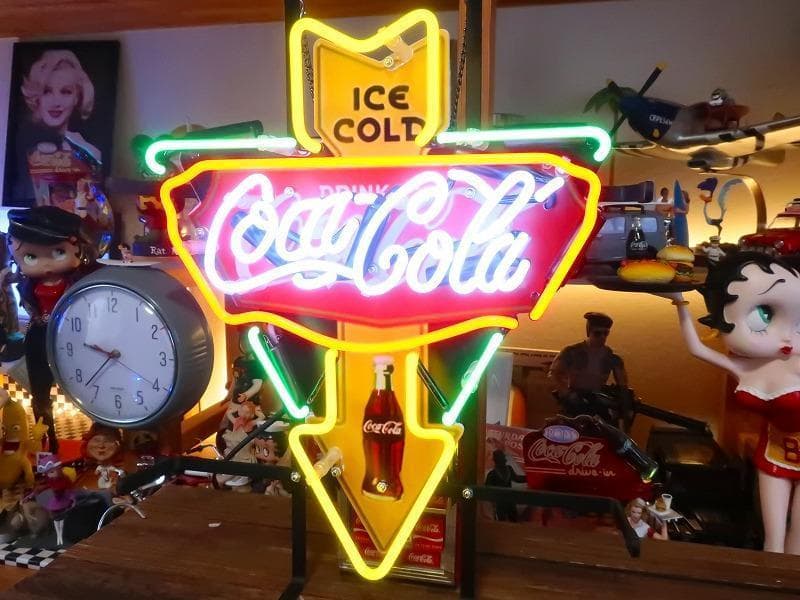 爆レア★コカコーラ ネオンサイン アロー インテリア ダイナー ガレージ