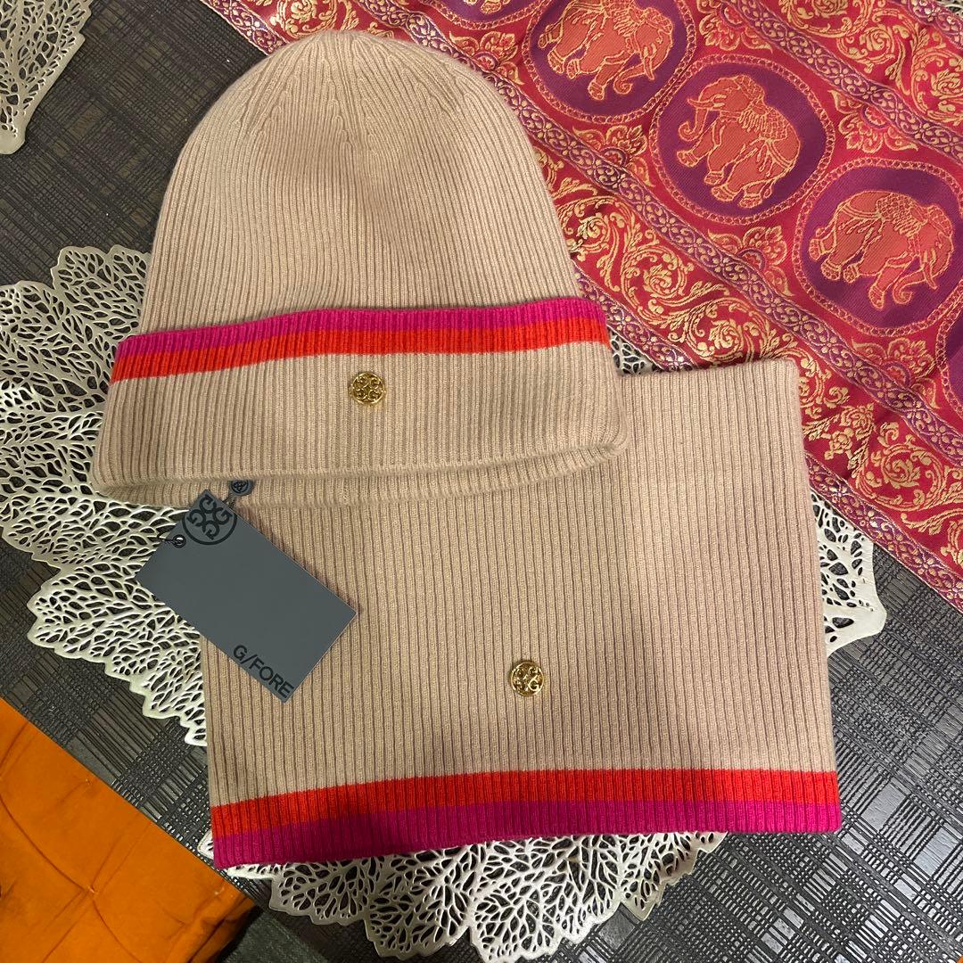 ジーファーニット帽、ネッグウォーマーセット新品未使用