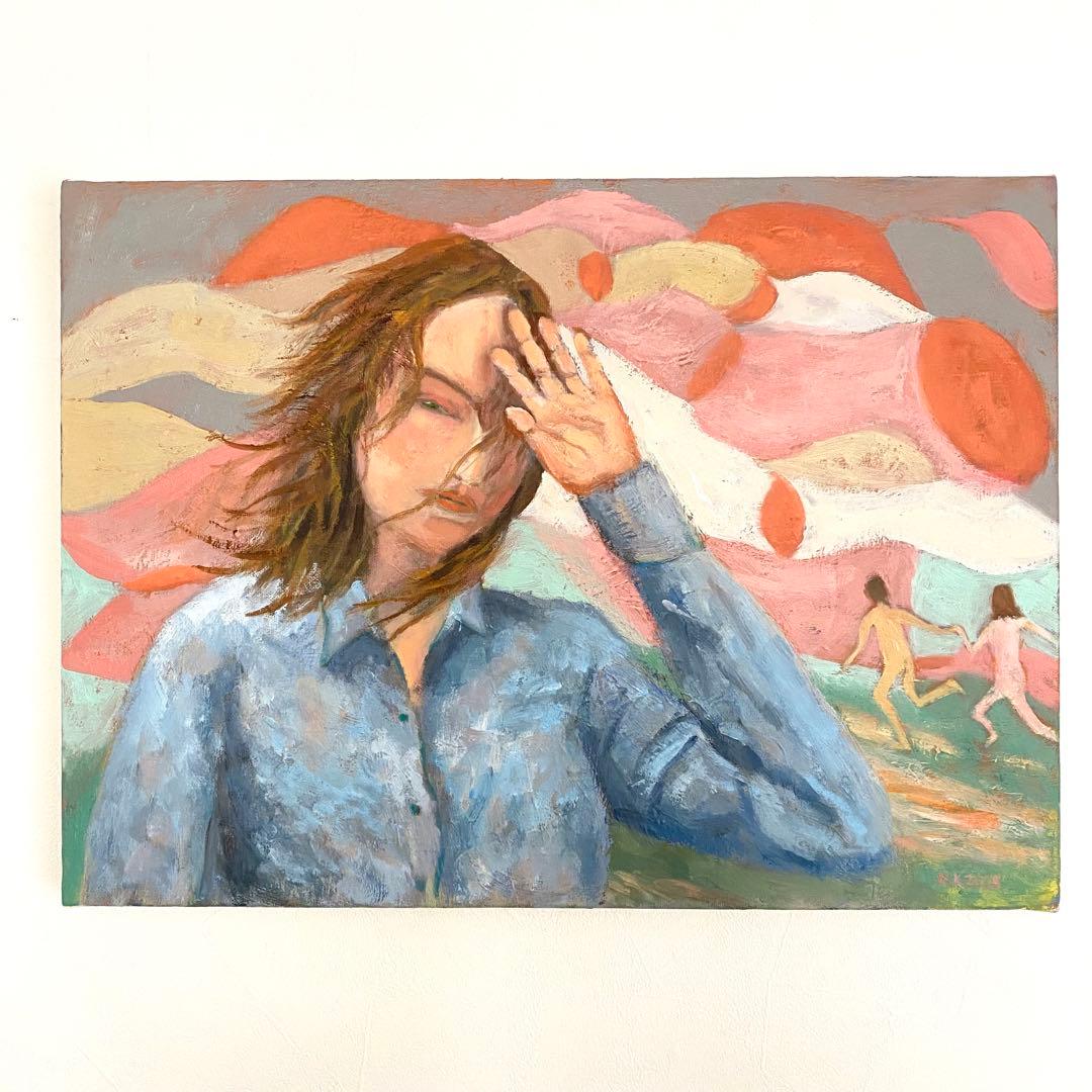 白昼夢 P8 油彩画 人物画 oil painting art