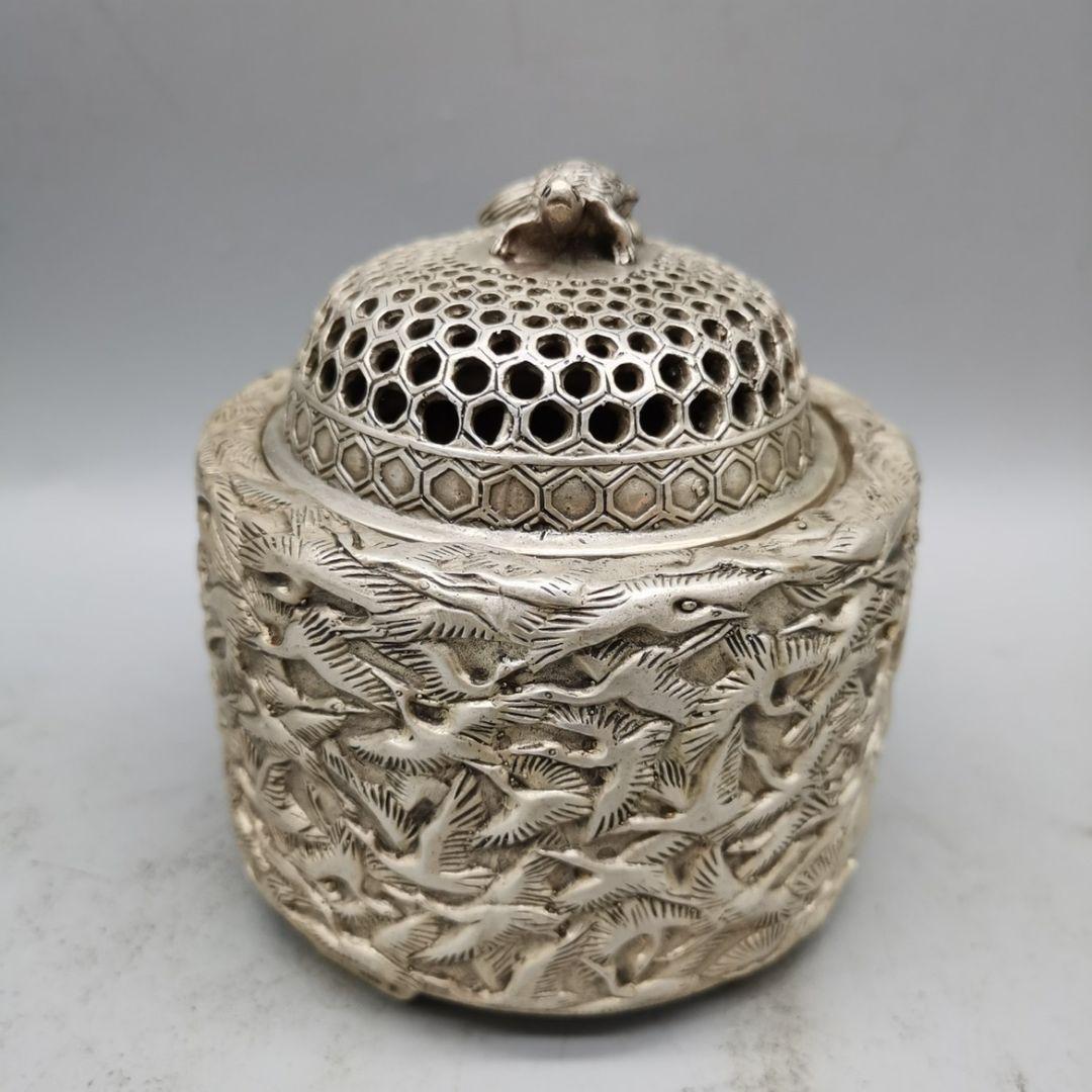 銅器 千鶴香炉 茶道具 香道具 蓋置 工芸品 美術品 置物