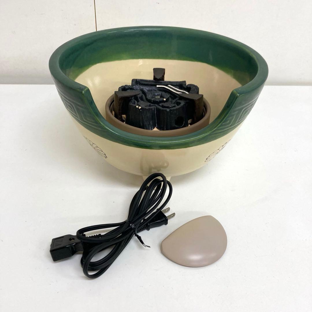 A868-21 茶道具 織部 野々田　風炉型 電熱器
