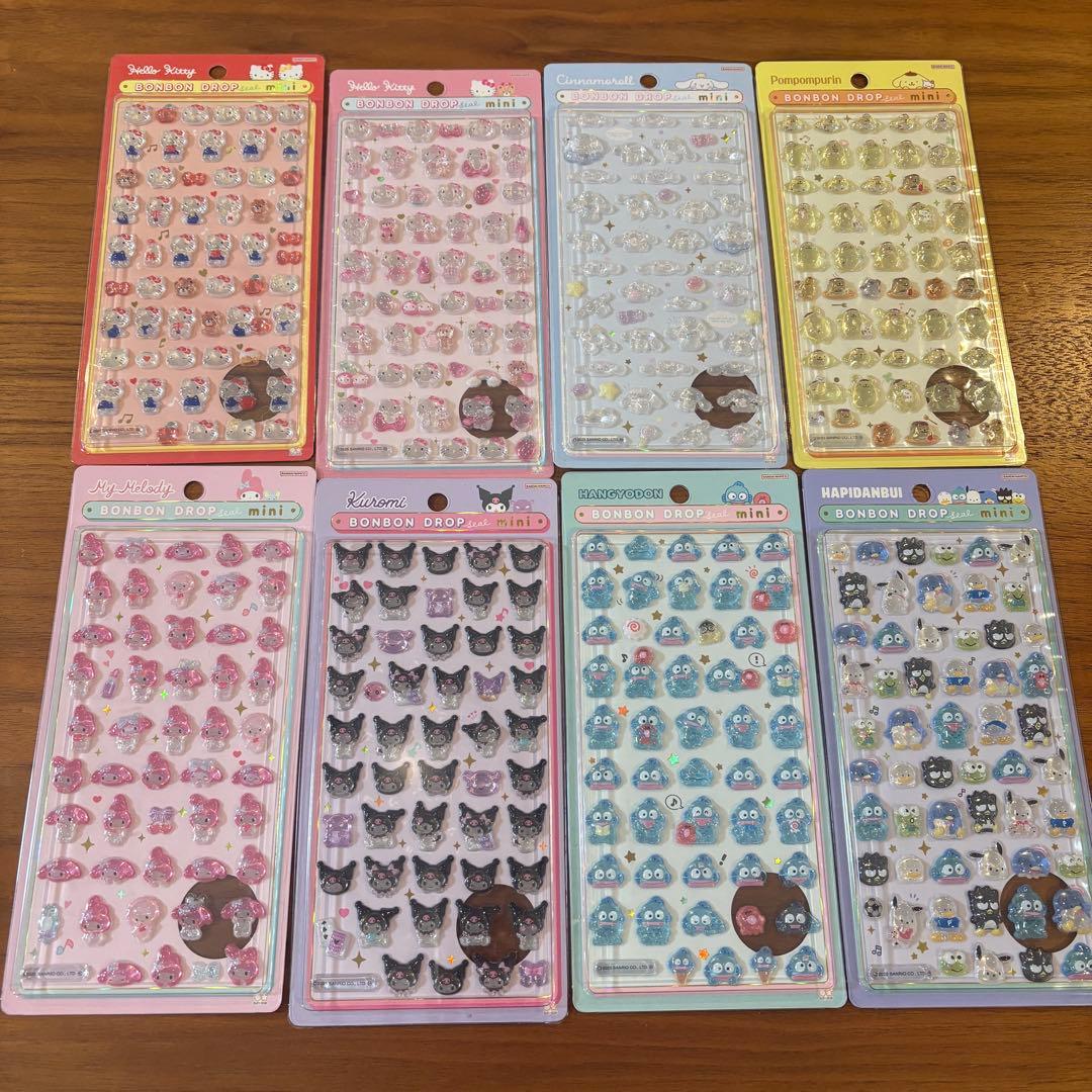 【正規品】 サンリオ ボンボンドロップシール ミニ 8種 コンプリート セット