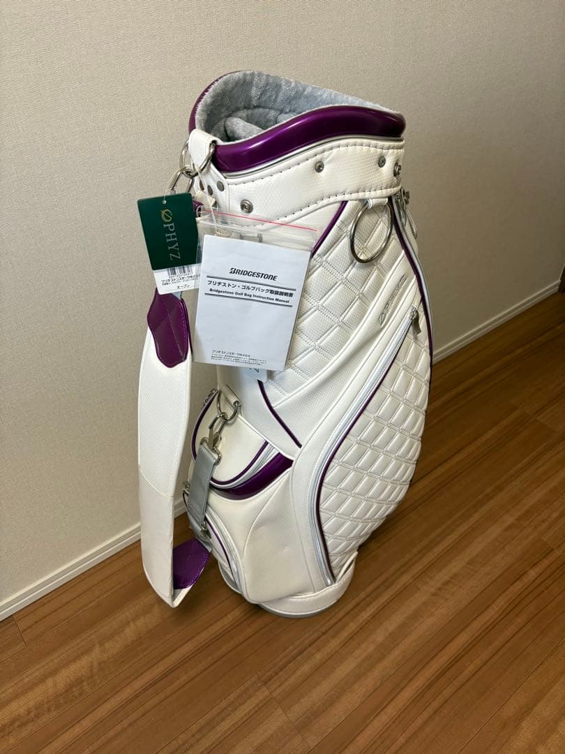 ブリヂストンPHYZ CBPH64 キャディバッグ　レディース￼ 白×ピンク