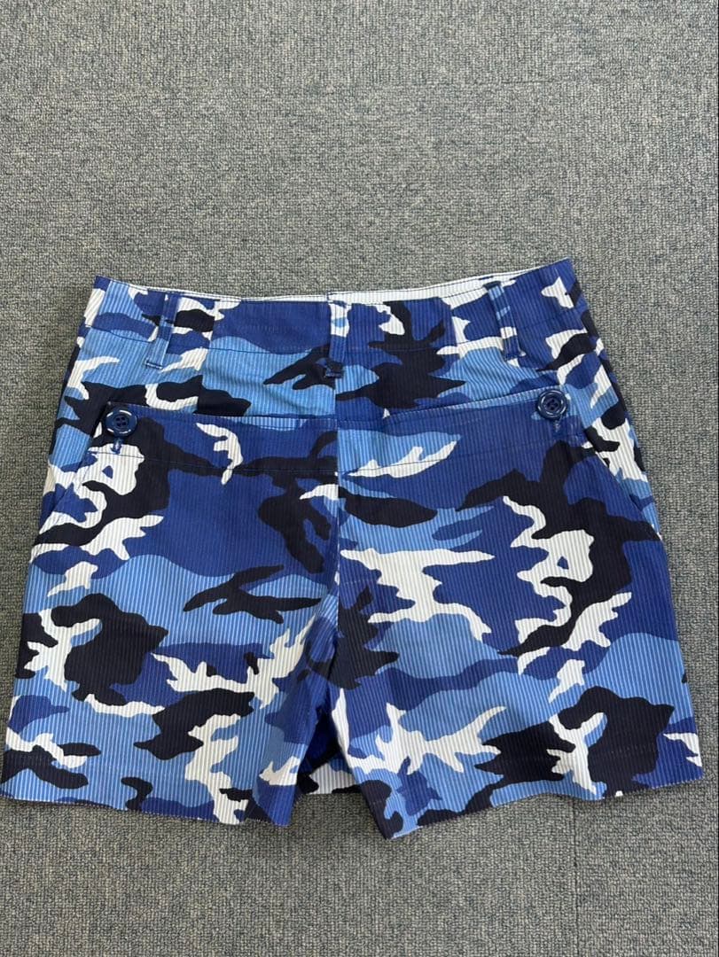 ダンスウィズドラゴン　レーディス　ウエア　スカートパンツ　ブルー迷彩柄　セットM