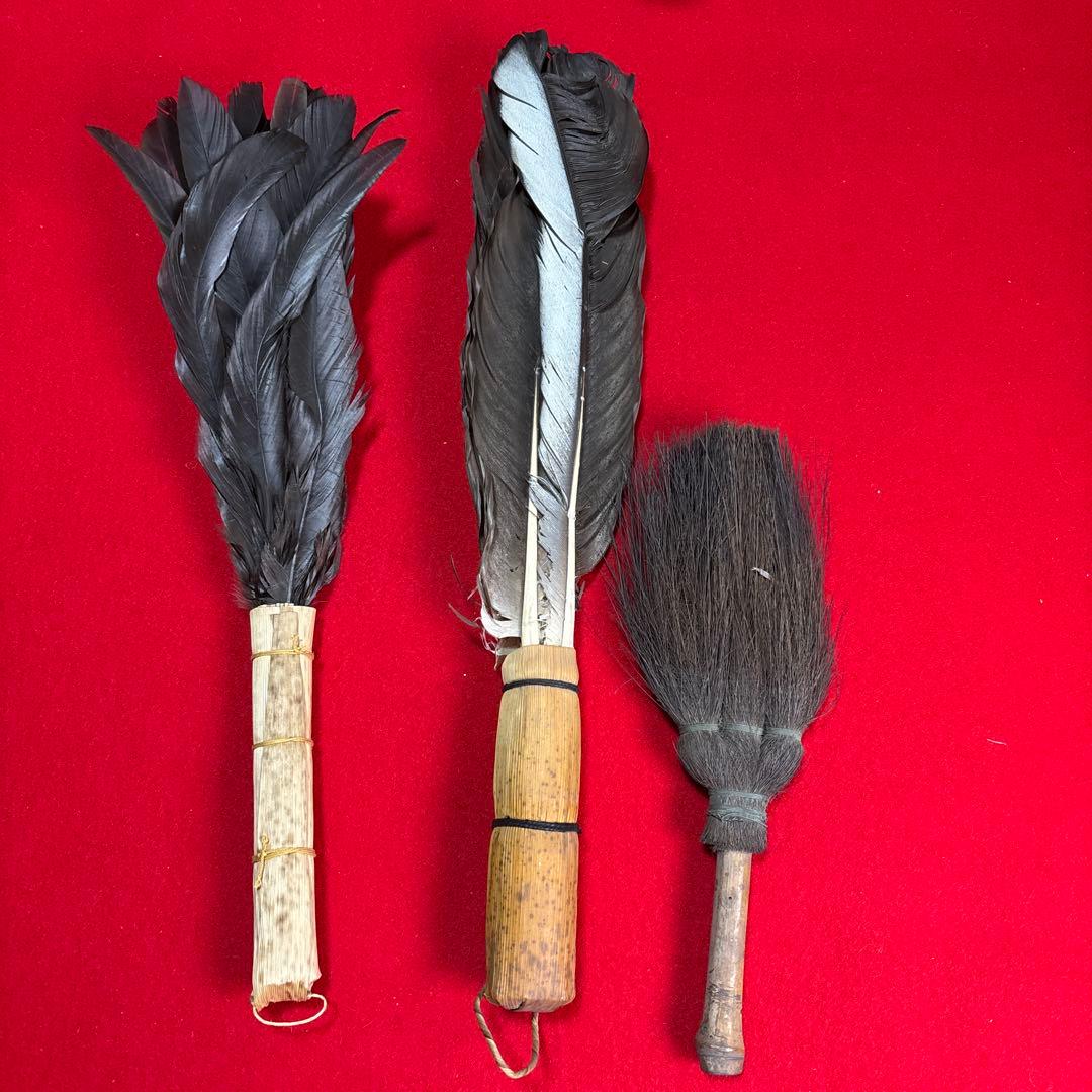 羽箒 茶道具 羽ぼうき　座掃　まとめ　長さ約39cm